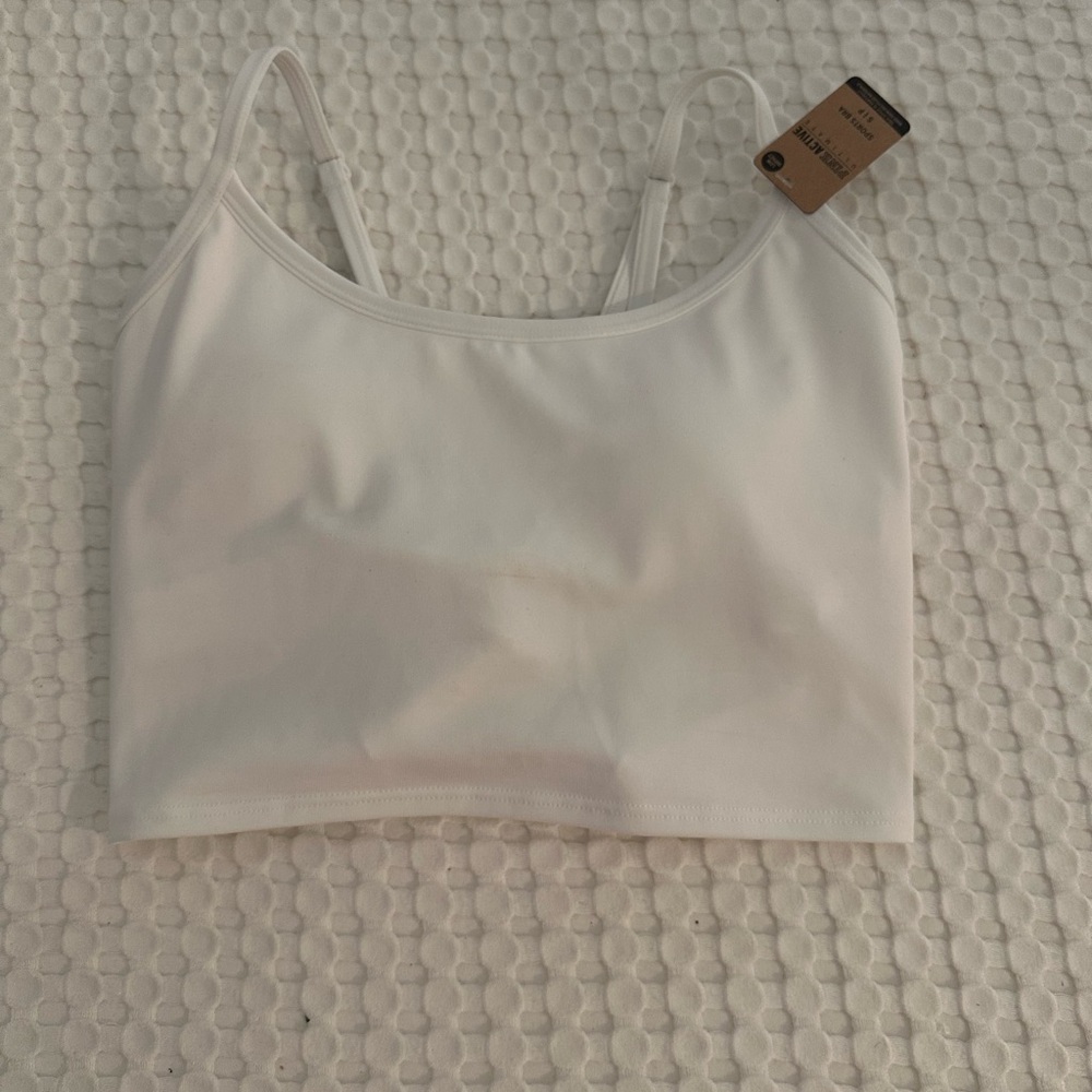 PINK | Women's White Crop Top Sports Bra (Small/2) NWT